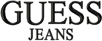 Guess Jeans Logo machine embroidery design