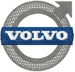 Volvo logo free machine embroidery design