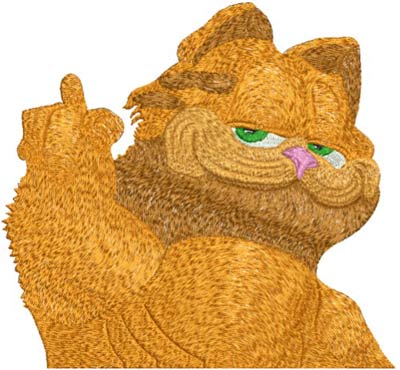 free embroidery garfield dsign