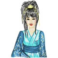 Geisha in blue