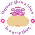 Hallie Hippo machine embroidery design