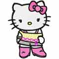 Hello Kitty forever young machine embroidery design