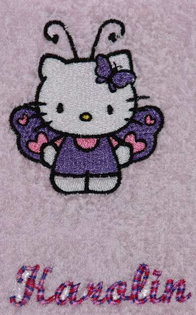 hello kitty butterfly machine embroidery design