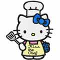 Hello Kitty Chef machine embroidery design