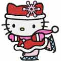 Hello Kitty Christmas dance machine embroidery design