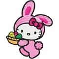 Hello Kitty Happy Easter 3 machine embroidery design