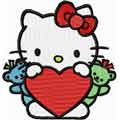 Hello Kitty Great Holiday embroidery design