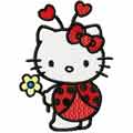 Hello Kitty Ladybug costume machine embroidery design