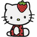 Hello Kitty strawberry costume machine embroidery design