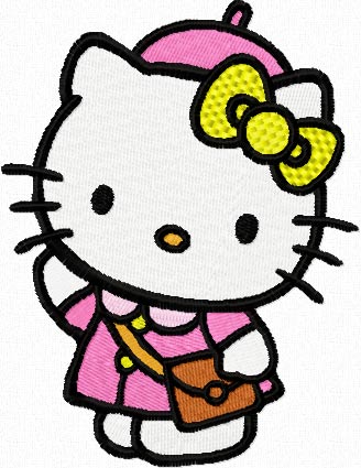 Hello Kitty Weekend style machine embrodery design