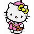 Hello Kitty Weekend style machine embrodery design