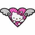Hello Kitty Angel Wings machine embroidery design