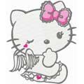 Hello Kitty Angel machine embroidery design