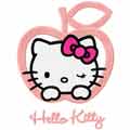 Hello Kitty Apple machine embroidery design
