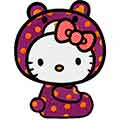Hello Kitty bear costume machine embroidery design