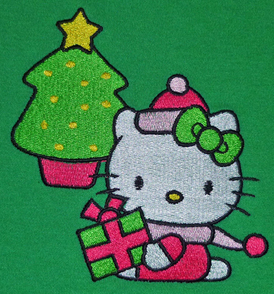 Hello Kitty machine embroidery design