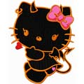 Hello Kitty Demon machine embroidery design