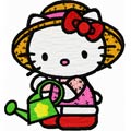 Hello Kitty gardener machine embroidery design