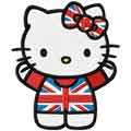 Hello Kitty Great Britain machine embroidery design