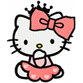 Hello Kitty Little Princess machine embroidery design