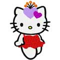 Hello Kitty night party machine embroidery design