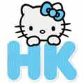 HK new Hello Kitty label machine embroidery design