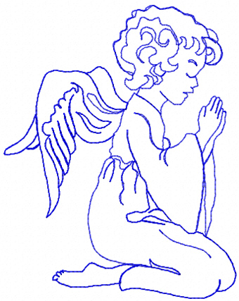 Little Angel 2 machine embroidery design