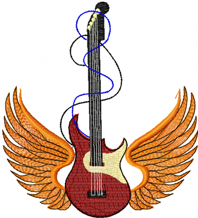 rock forever free machine embroidery design
