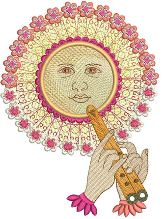 Sun 2 machine embroidery design
