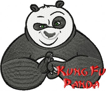 Kung Fu Panda embroidery design
