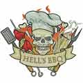 Hell's BBQ embroidery design