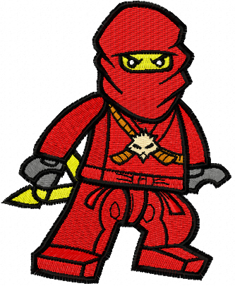 LEGO Ninjago Kai machine embroidery design