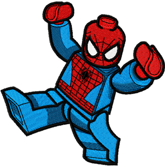 LEGO Spiderman machine embroidery design