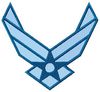 USA Air Force logo machine embroidery design