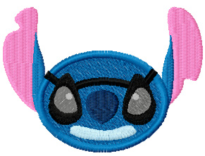 Stitch Smile with glasses machine embroidery design