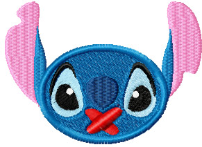 Stitch Smile don*t talk machine embroidery design