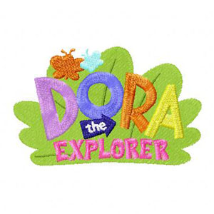 Dora Explorer Logo machine embroidery design