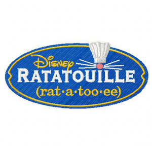 Ratatouille Logo machine embroidery design