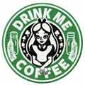 Drink me coffee embroidery design