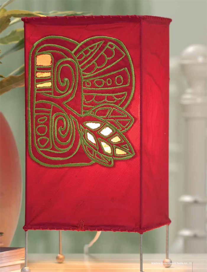 maya embroidered lampshade