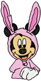 Mickey Mouse Easter bunny machine embroidery design