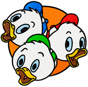 Friends ducks machine embroidery design