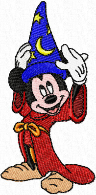 Mickey Mouse Fantasia machine embroidery design