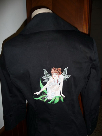embroidery forest queen on jacket