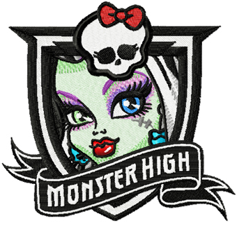 Monster High Frankie Stein machine embroidery design