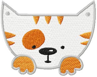 cat free machine embroidery design