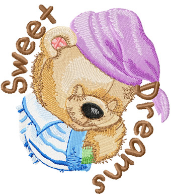 Old Toys Sweet Dreams my Baby machine embroidery design