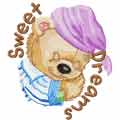 Old Toys Sweet Dreams my Baby machine embroidery design
