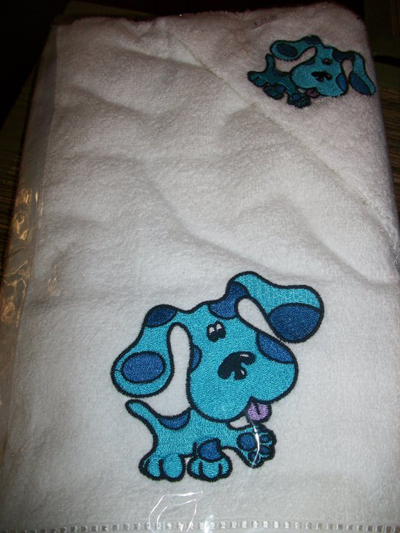blues clues embroidery towel
