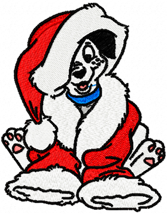 Christmas Puppy machine embroidery design